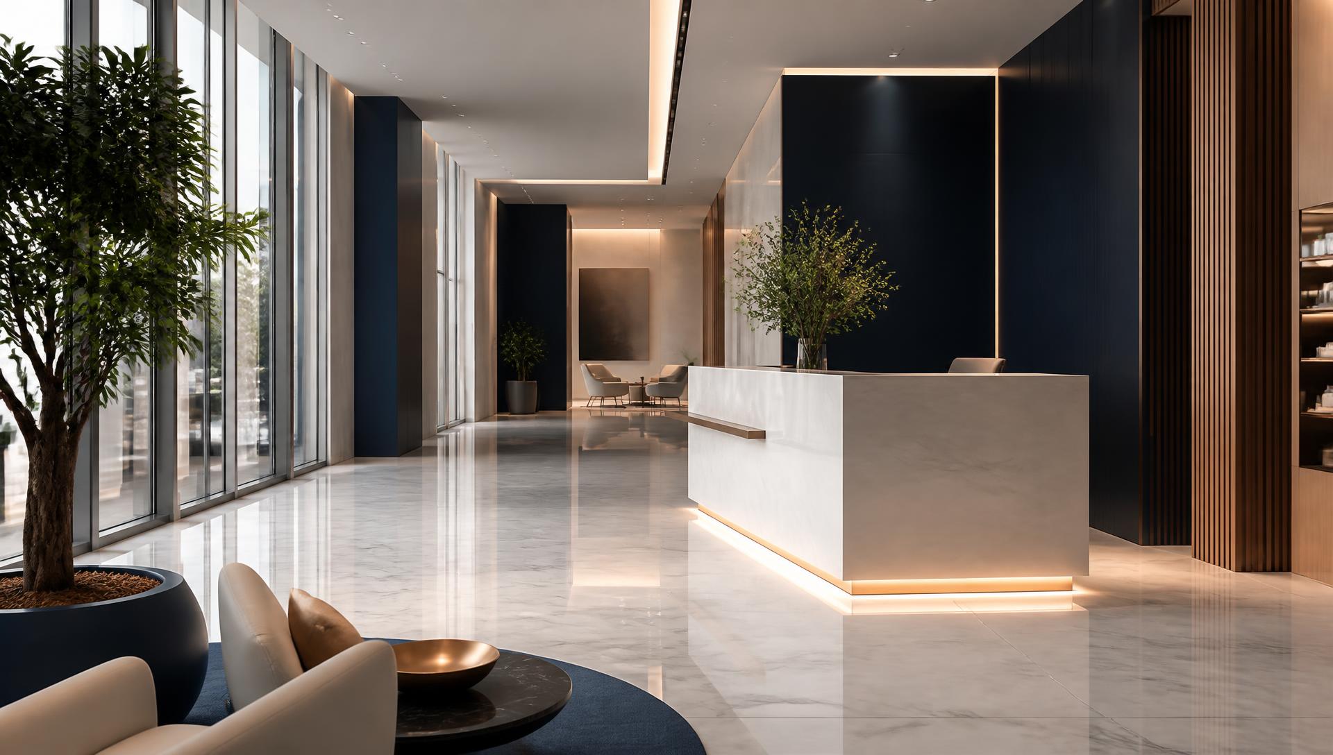 Modern corporate office interior representing StrataHR Group's professional environment